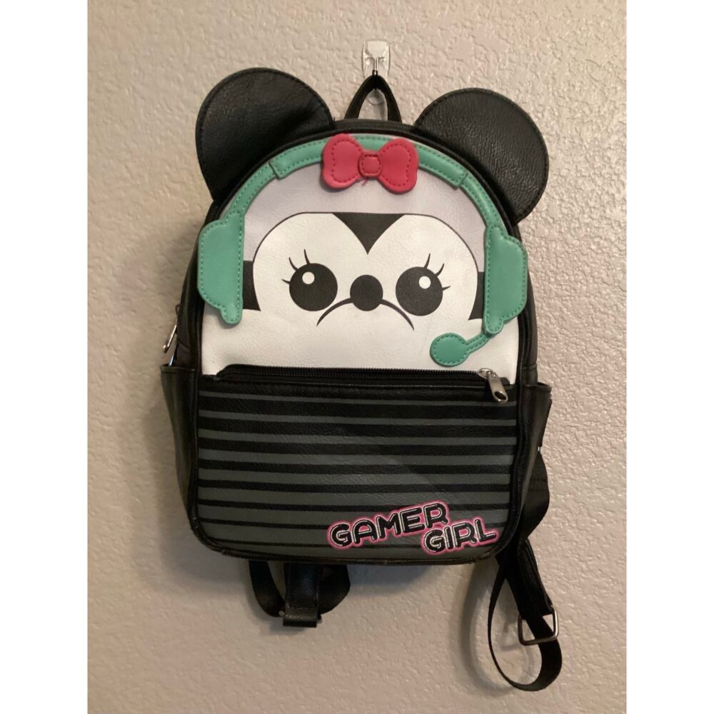 Loungefly Disney Minnie Mouse Gamer Girl Gaming Headset Mini Backpack
